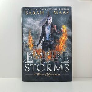 Signed Empire of Storms 1st Print Hardcover by Sarah J. Maas Throne of Glass